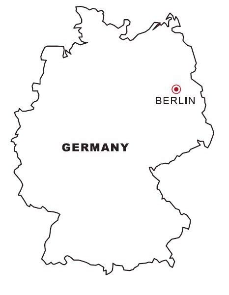 mapa de alemania para colorear